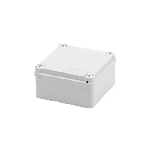 Ordenar Ahora Mismo CAJA DERIV.TP.BAJA TORN.1/4 GIRO SUPF.LISAS 100x100x50mm GR RAL7035 IP55