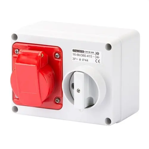 BASE FJA.INTERBLOQUEADA HZ.FDO.S/BA.PORTFUS.3P+T 16A 380-415V 50-60Hz 6h IP44 Última Oportunidad