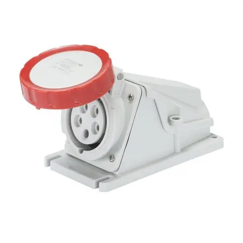 Pago Seguro BASE FJA.PARED 90° CONEXIONADO TORN.2P+T 16A 380-415V 50-60Hz 9h RJ IP67
