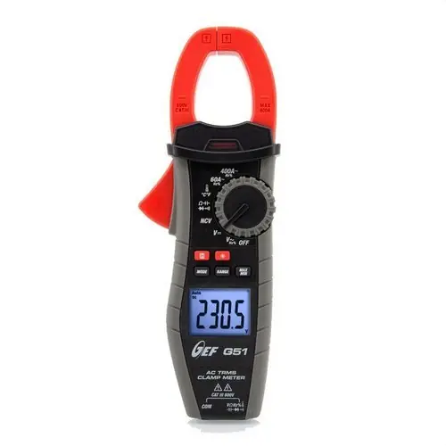 Liquidación PINZA AMPERIMETRICA G51 400A CA CATEGORÍA III COMPLETA