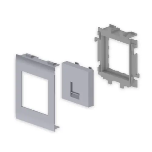 PLACA PLANA 93 1RJ45 80mm U24X ALUMINIO Mejor Precio