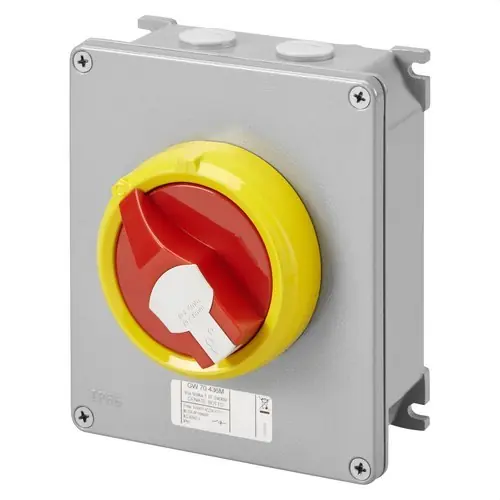 INTERRUPTOR ROT.HP P/EMERG.CJ.METAL MDO.MTA.RJ 3P 32A IP65 Bestseller