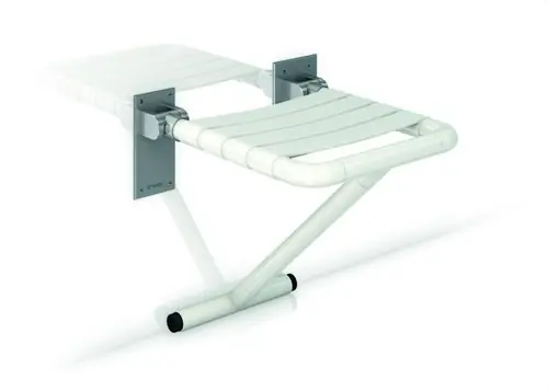 Pago Seguro ASIENTO ABATIBLE CON PATA DE APOYO NYLON BASE INOXIDABLE