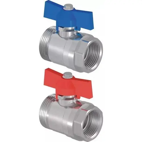VÁLVULA DE ESFERA R1"MT-Rp 3/4"FT UPONOR VARIO EN LATÓN NIQUELADO Marca Reconocida