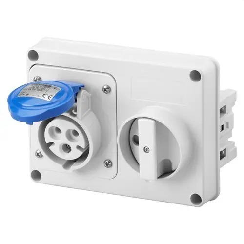 Popular BASE FJA.INTERBLOQUEADA HZ.S/FDO.S/BA.PORTFUS.2P+T 16A 200-250V 50-60Hz 6h IP44