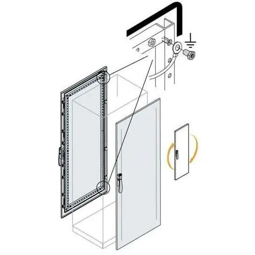 Liquidación PUERTA CIEGA IS2 1800x800mm IP55 RAL7035
