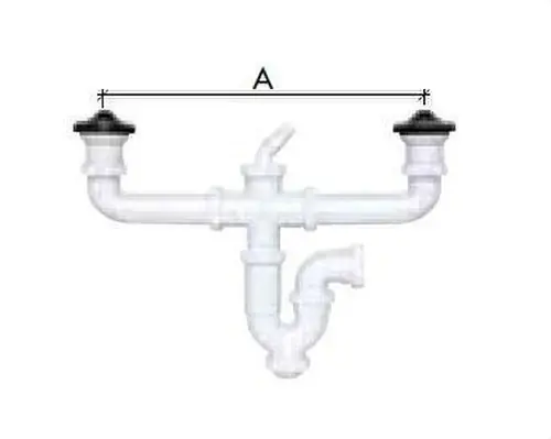 SIFÓN CV.C-45 S/H d.1.1/2" 40 DBL.VALV.T.ELECTDOM. Oferta Flash