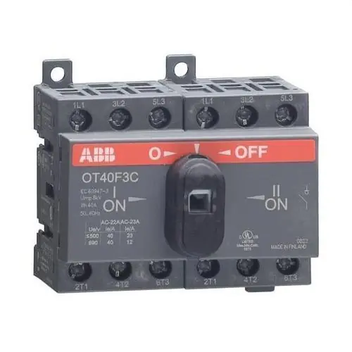 Precio De Oferta INTERRUPTOR CONMUTADOR OT40F3C MONTAJE SOBRE PERFIL DIN