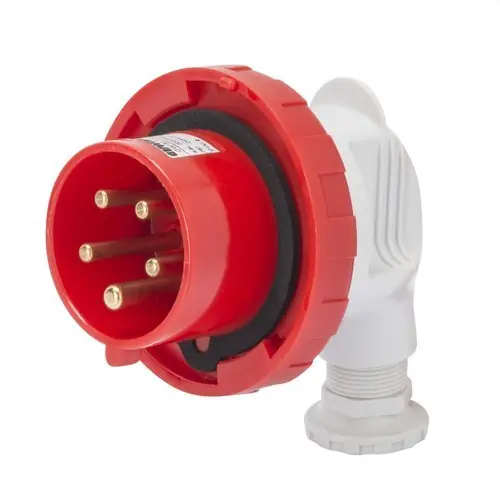 Ordena Ya CLAVIJA 90° MOV.CONEXIONADO TORN.3P+N+T 32A 380-415V 50-60Hz 6h RJ IP67