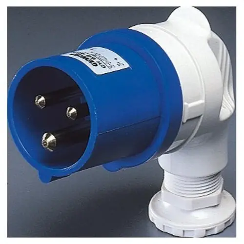 CLAVIJA 90° MÓVIL CONEXIONADO DE TORNILLO 2P+T 32A 200-250V 50-60Hz 6h AZUL IP44 Oferta Limitada
