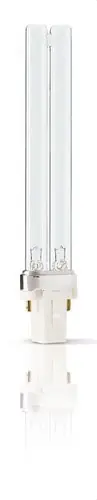 FLUORESCENTE GERMICIDA AIRE Y AGUA RESIDENCIAL TUV PL-S 9W/2P Alta Calidad