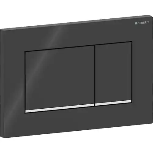Últimas Unidades PULSADOR SIGMA 30 DOBLE DESCARGA NEGRO CROMADO BRILLANTE NEGRO