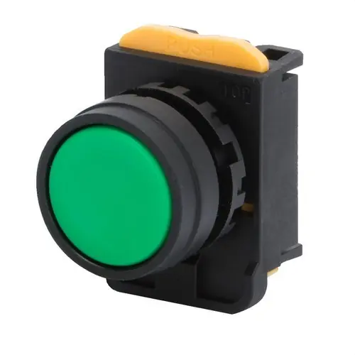 PULSADOR REDONDO CON PROTECCIÓN VERDE Bestseller