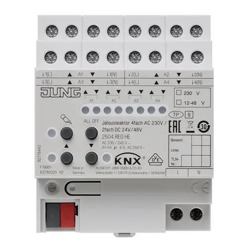 Ordenar Ahora Mismo ACTUADOR PERSIANA KNX 4 CANALES AC 230V 2 CANAL DC 24V