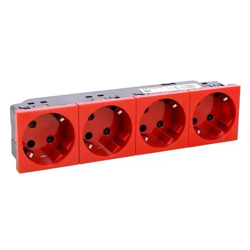 Popular TOMA 4x2P + TT OBTURADOR SELECTIVO MOSAIC-II