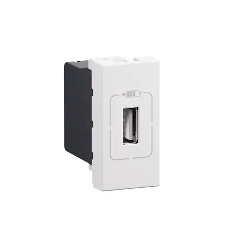 Ordena Ya ALIMENTADOR USB MOSAIC 1 MÓDULO BLANCO