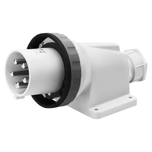 Oferta Especial CLAVIJA FIJA DE PARED 90° 3P+T 125A 480-500V 50-60Hz 7h NEGRO IP67