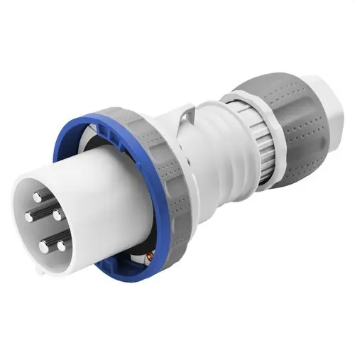 CLAVIJA MÓVIL RECTA HP 3P+T 125A 200-250V 50-60Hz 9h AZUL IP66/67/68/69 Mejor Precio