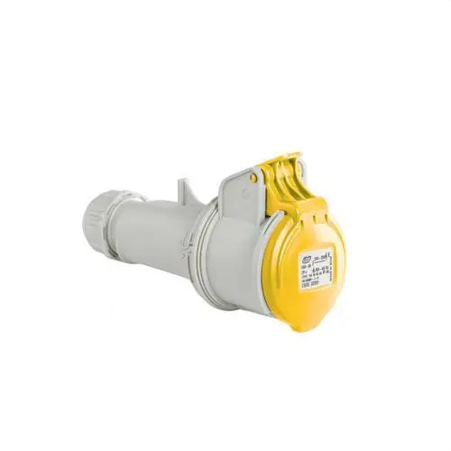 Promoción Exclusiva BASE AÉREA IP44 2 POLOS + TIERRA 110V 16A 4h DE COLOR AMARILLO