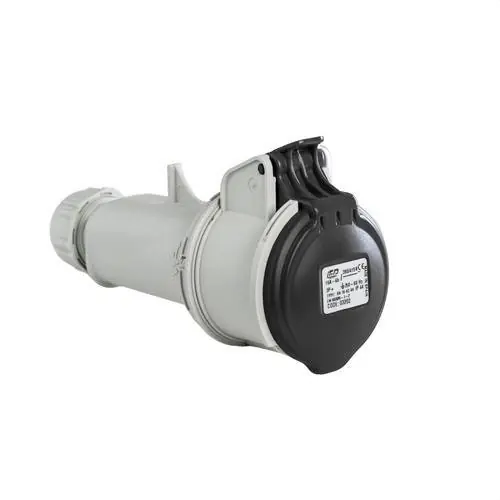 BASE AÉREA IP44 3 POLOS + TIERRA 500V 16A 7h DE COLOR NEGRO Precio Económico