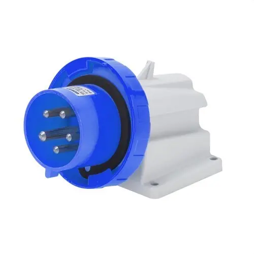 CLAVIJA FJA.PARED 90° CONEXIONADO TORN.3P+N+T 32A 200-250V 50-60Hz 9h AZ IP67 Última Versión