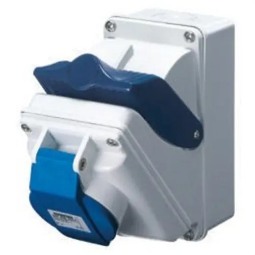 BASE INTERBLOCADA COMBIBLOC CON FONDO 2P+T 16A 230V 6h IP44 Última Versión