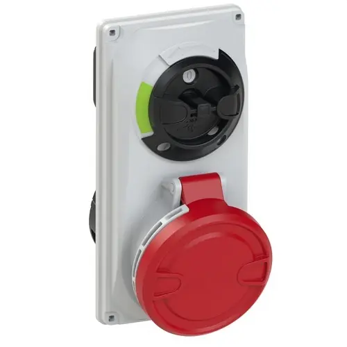 Compra Hoy BASE ENCLAVAMIENTO IP44 3 POLOS + TIERRA 380V 32A 6h DE COLOR ROJO