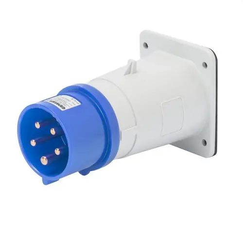 CLAVIJA FJA.EMP.CONEXIONADO TORN.3P+N+T 32A 200-250V 50-60Hz 9h AZ IP44 Solo Hoy