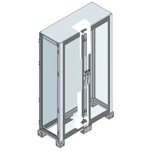 Promoción ARMARIO CON PUERTA ACRISTALADA 2000x1200x500mm GRIS CLARO RAL 7035