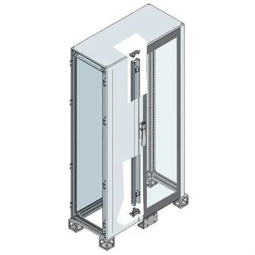 Precio Rebajado ARMARIO CON PUERTA DE CRISTAL W=400 1800x1200x800mm GRIS CLARO RAL 7035