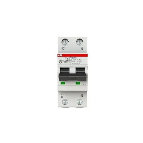 INTERRUPTOR CONMUTADOR DS200M 1P+N C 20A A 10kA 300mA Garantía De Devolución De Dinero