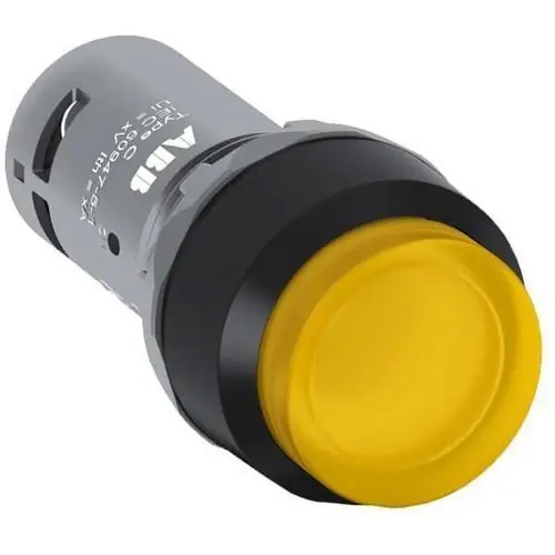 Envío Inmediato PULSADOR RASANTE MOMENTÁNEO 110-130V CA/CC AMARILLO