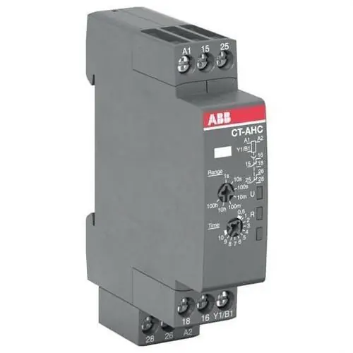 RELÉ DE TIEMPO CT-AHC.22 RETARDO A LA DESCONEXIÓN 2 C/O 24-48V DC/24-240V AC Más Vendido