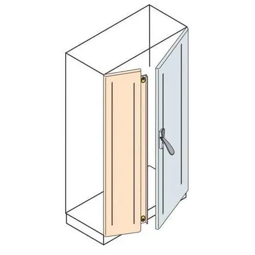 PUERTA CIEGA CON SOLAPE 2200x400mm RAL 7035 Liquidación