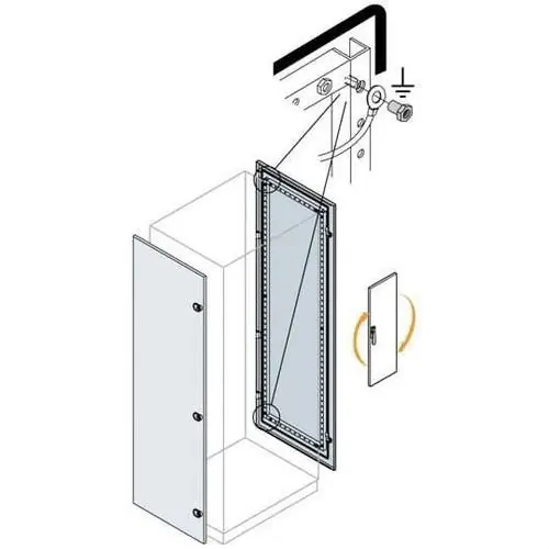 Económico PANEL LATERAL CIEGO IS2 2200x500mm RAL 7035