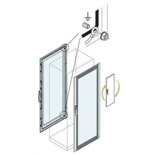 Envío Inmediato PUERTA TRANSPARENTE PARA ARMARIO IS2 1800x800mm RAL 7035