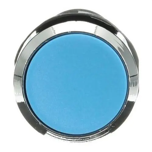 PULSADOR RASANTE MOMENTÁNEO ARO METÁLICO 1NA AZUL Disponible Ahora