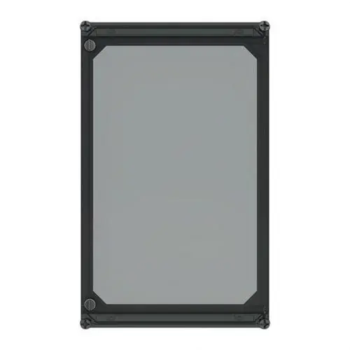 CAJA APO 51 CUBIERTA TRANSPARENTE CON BISAGRAS RAL7035 Certificado