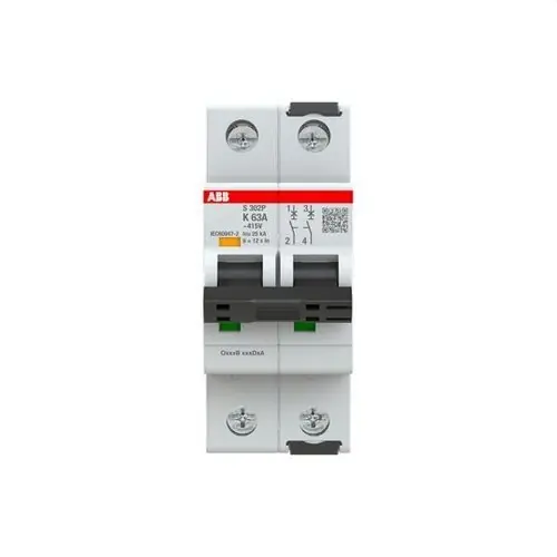 INTERRUPTOR AUTOMÁTICO S302P-K63 2P 63A CLASE K 15kA Entrega Rápida