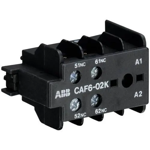 Certificado BLOQUE CONTACTO AUXILIAR CAF6-02K MONTAJE FRONTAL TORNILLO
