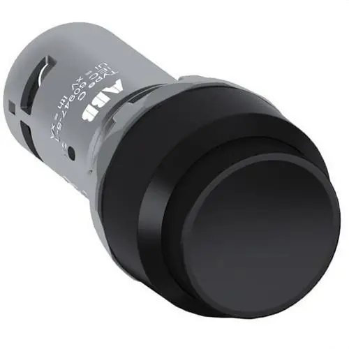 PULSADOR COMPACTO SALIENTE CP3-10B-11 NEGRO OPACO A Buen Precio